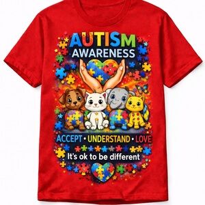 Red Autism Awareness T-Shirt